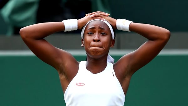 Gauff after her 6-4 6-4 victory