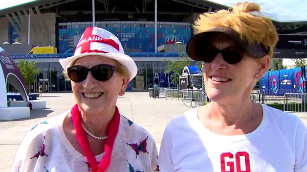 Gloria Stapleton and Julie Tough, grandmother and aunt of Lucy Bronze