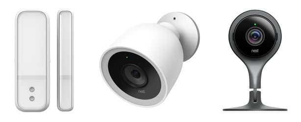 Nest security cameras and motion sensor