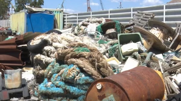 Tonnes of plastic waste and ghost nets are removed from Greek seas every month