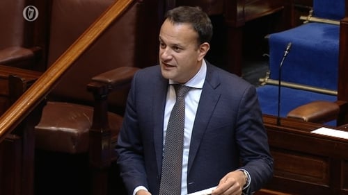 Leo Varadkar made the comments in the Dáil yesterday