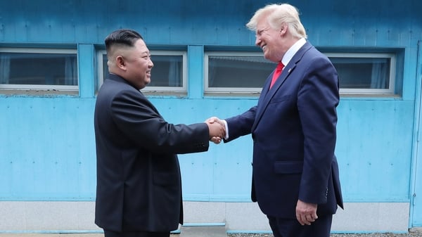Donald Trump (R) became the first sitting US President to step into North Korea when he met Kim Jong Un last year