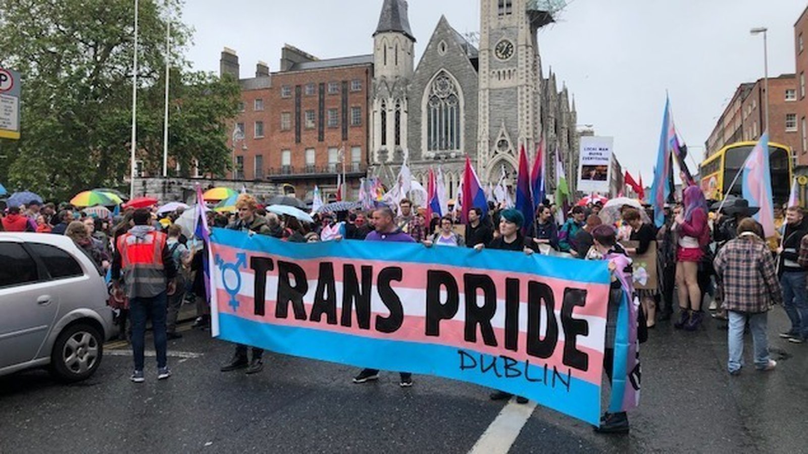 Hundreds take part in Trans Pride march in Dublin