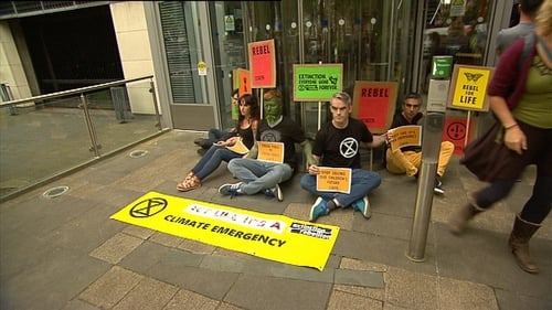 Organisers say the protest was to "highlight the Government blocking the Climate Emergency Measures Bill"