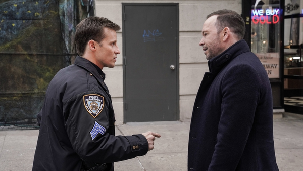 Will Estes and Donnie Wahlberg in Blue Bloods