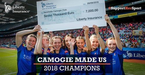 Last year's Camogie Made Us winners, Sarsfields from Cork. Will this be you on the 8th September?