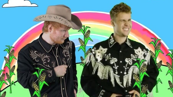 Ed Sheeran and Justin Bieber collaborated on I Don't Care. Image: Instagram/Teddysphotos