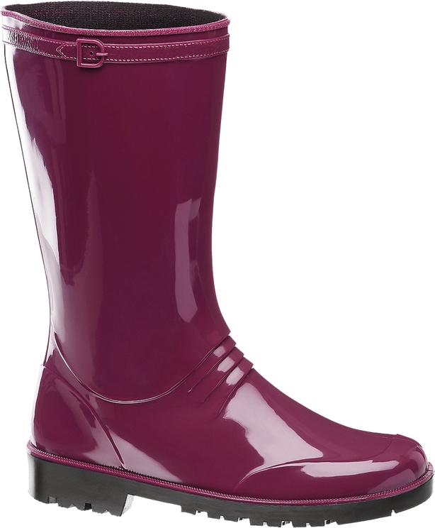 Graceland Magenta Long Leg Wellington Boots