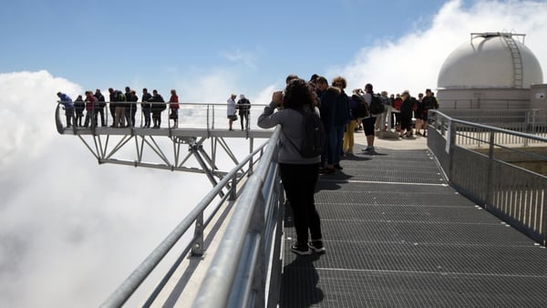 Tourists at the Pic du Midi Bigorre and astronomical observatory in La Mongie, France. Photo: Pascal Pavani/AFP/Getty Images