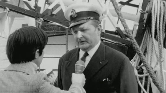 Captain H N Greenlee speaking to Tom MacSweeney 1974