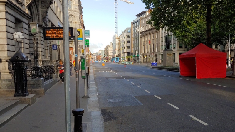 Traffic diversions are in place for buses and cars but the Luas service will operate as normal
(Pic: Stephen Hanley)