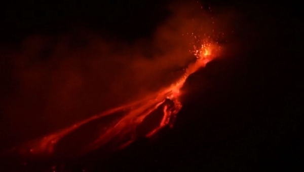 The 3,330 metre high volcano often erupts but rarely causes damage