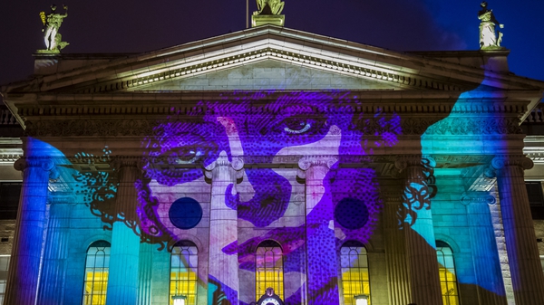 Countess Markievicz by Jim Fitzpatrick, presented as part of the Herstory Light Festival