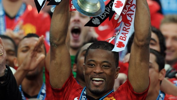 Patrice Evra won five Premier League titles in eight years at Manchester United