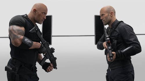 Flabby and fatuous: Dwayne Johnson and Jason Statham in Fast & Furious Presents: Hobbs & Shaw