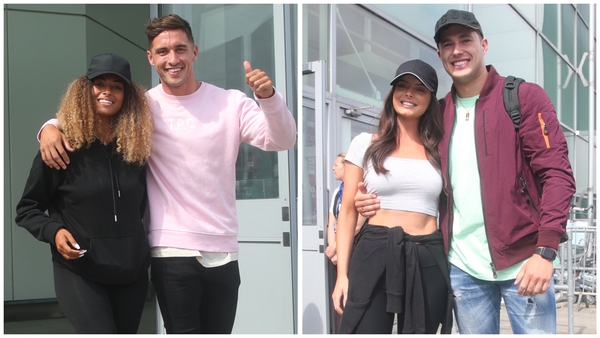 Smiles all round as the Love Island finalists arrive in London