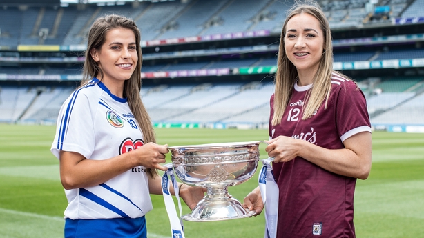 Waterford's Niamh Rockett and Caitriona Cormican of Galway