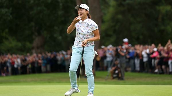 Hinako Shibuno birdied the final hole of the Women's British Open to win her first major