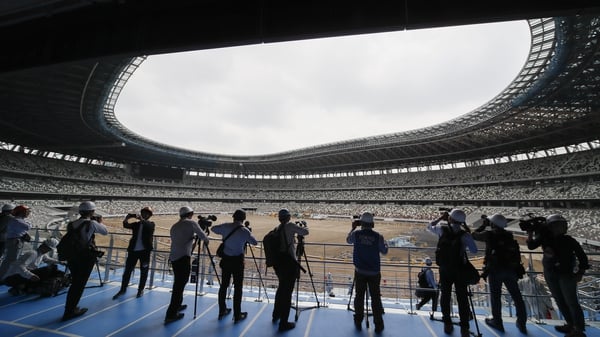 A view inside Tokyo's Olympic Stadium