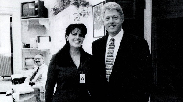 Monica Lewinsky and Bill Clinton pictured in 1998