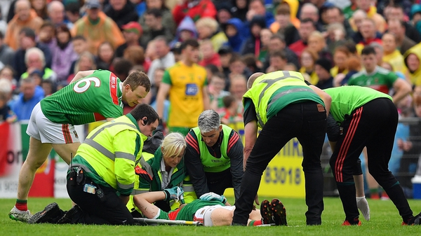 Doherty is treated on the pitch in Castlebar