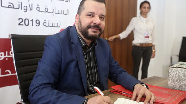 Tunisia's Mounir Baatour submits his candidacy for the upcoming presidential elections