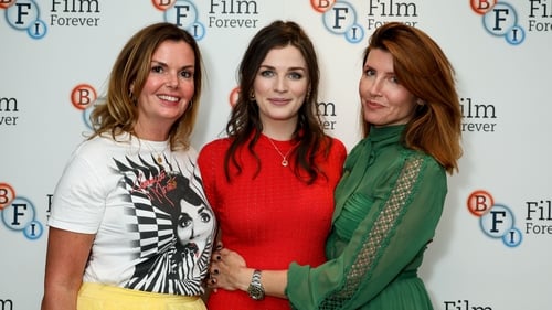 Aisling Bea, pictured centre, with Sharon Horgan on her right and This Way Up executive producer Clelia Mountford on her left