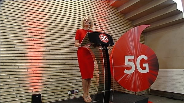 Vodafone CEO Anne O'Leary launches the company's 5G service in Cork