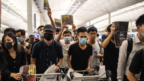 The protests paralysed one of the world's busiest transport hubs for two days
