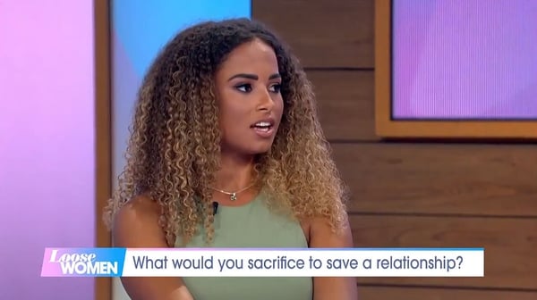Amber Gill on Loose Women on Wednesday, August 14