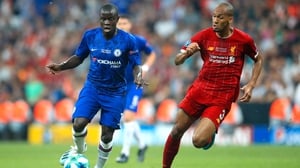 Chelsea's N'Golo Kante and Liverpool's Fabinho