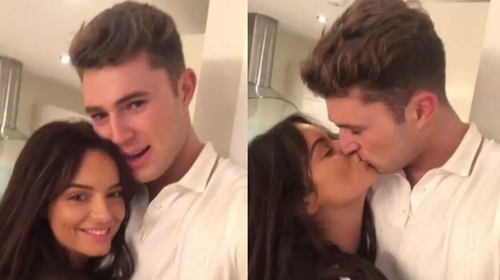 Curtis Pritchard shared a video of them kissing on his Instagram stories