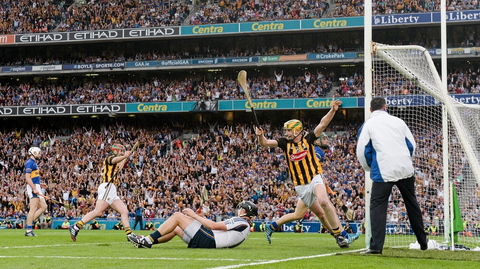 Image - John Power batted home the insurance goal in the replay