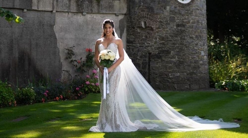 Sarah Roberts on her wedding day in Ireland. Pic: Instagram/_JamesStewart_