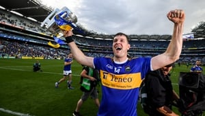 Tipperary captain Séamus Callanan celebrates with the Liam MacCarthy Cup