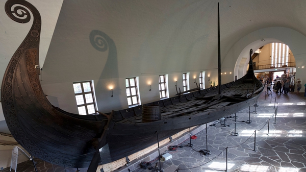 The Oseberg ship from around 800 AD - seen at the Viking Ship Museum in Oslo - is one of the best preserved Viking ships from the period