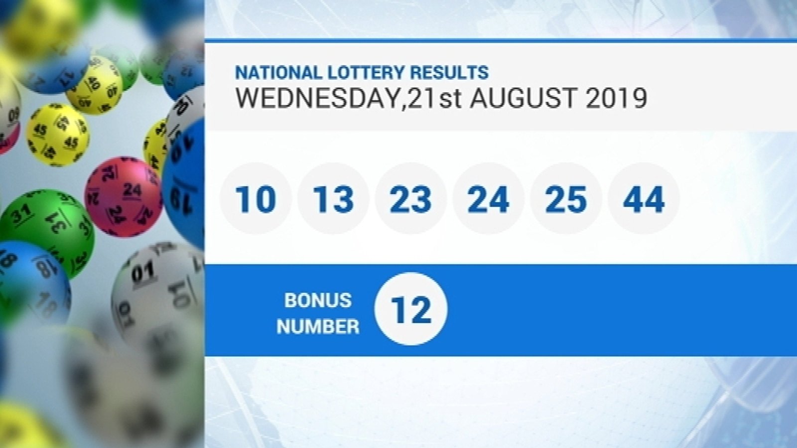 lotto results wednesday 21st august 2019
