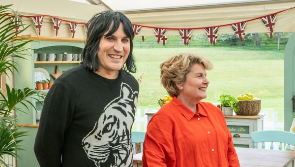 Noel Fielding and Sandy Toskvig brought their usual sunny selves back into the tent