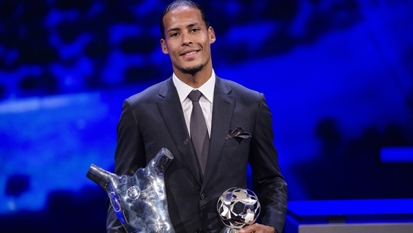 Virgil van Dijk has been crowned UEFA Men's Player of the Year for 2018/19.