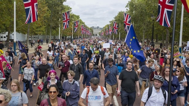 Thousands protest against suspension of UK parliament