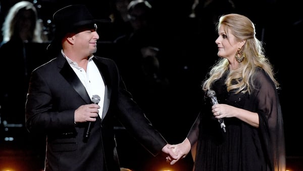 Husband and wife team: Garth and Trisha perform together in 2016