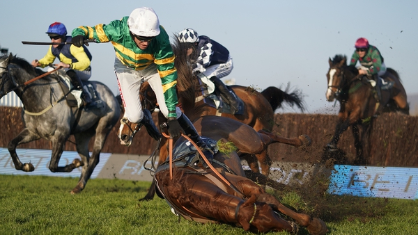 Movewiththetimes, seen falling here at Cheltenham previously, is the ante-post favourite