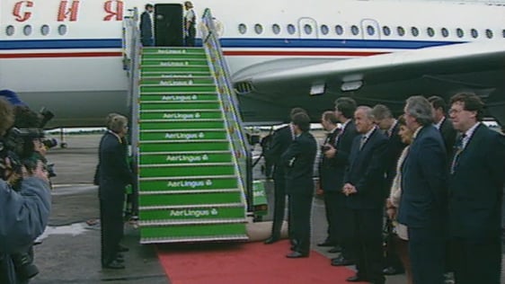 Boris Yeltsin At Shannon Airport