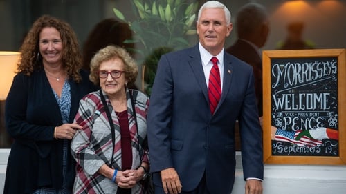 Mike Pence in Doonbeg with his sister and mother