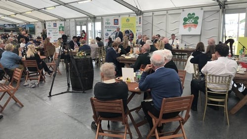Agriculture Minister Michael Creed speaking at the launch of the 2019 National Ploughing Championships