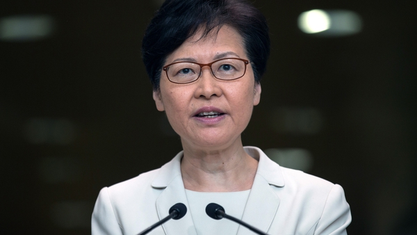 Carrie Lam said China supports her decision to withdraw an extradition bill