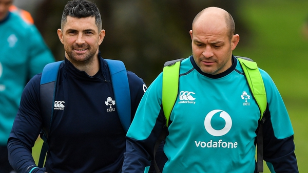 Rob Kearney (L) with Rory Best
