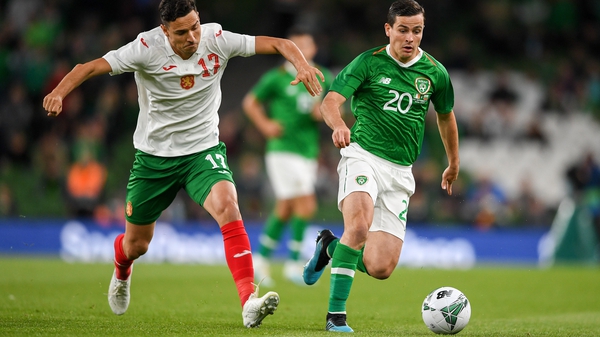 Josh Cullen made his senior debut for Ireland against Bulgaria