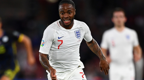 Raheem Sterling in action at Wembley