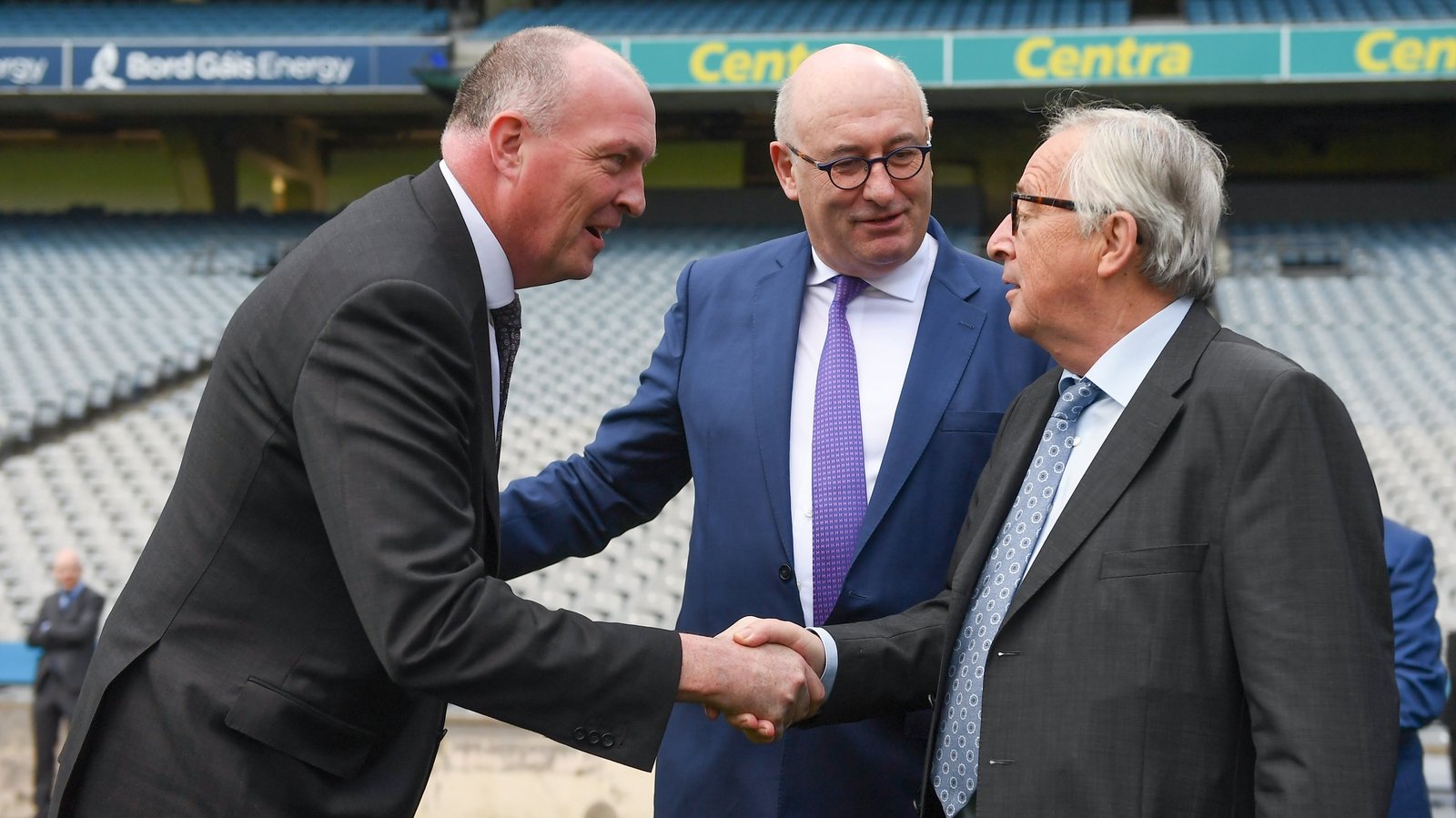 Image - Gilroy meets President of the European Commission Jean-Claude Juncker (R) at Croke Park in 2018